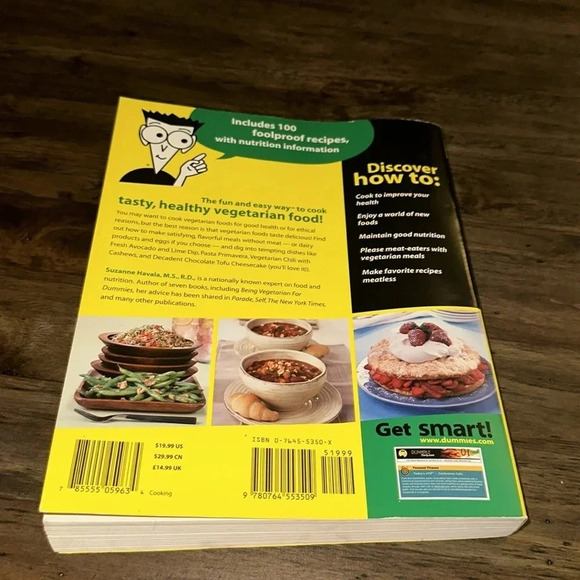 VTG Suzanne Havala
Vegetarian Cooking for Dummies Paperback 2001 EUC - Picture 2 of 6